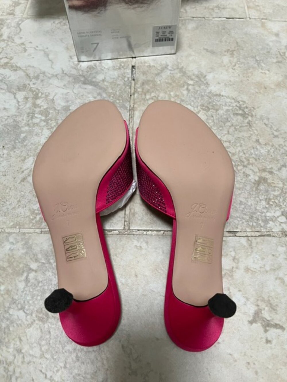 J Crew Satin with Crystal Violeta Sandal Size 7 M - NIB - Picture 5 of 6